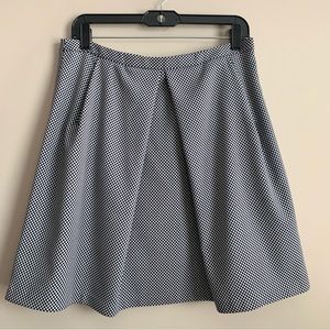 Anne Klein Pleated Tiny Plaid Mini Skirt
